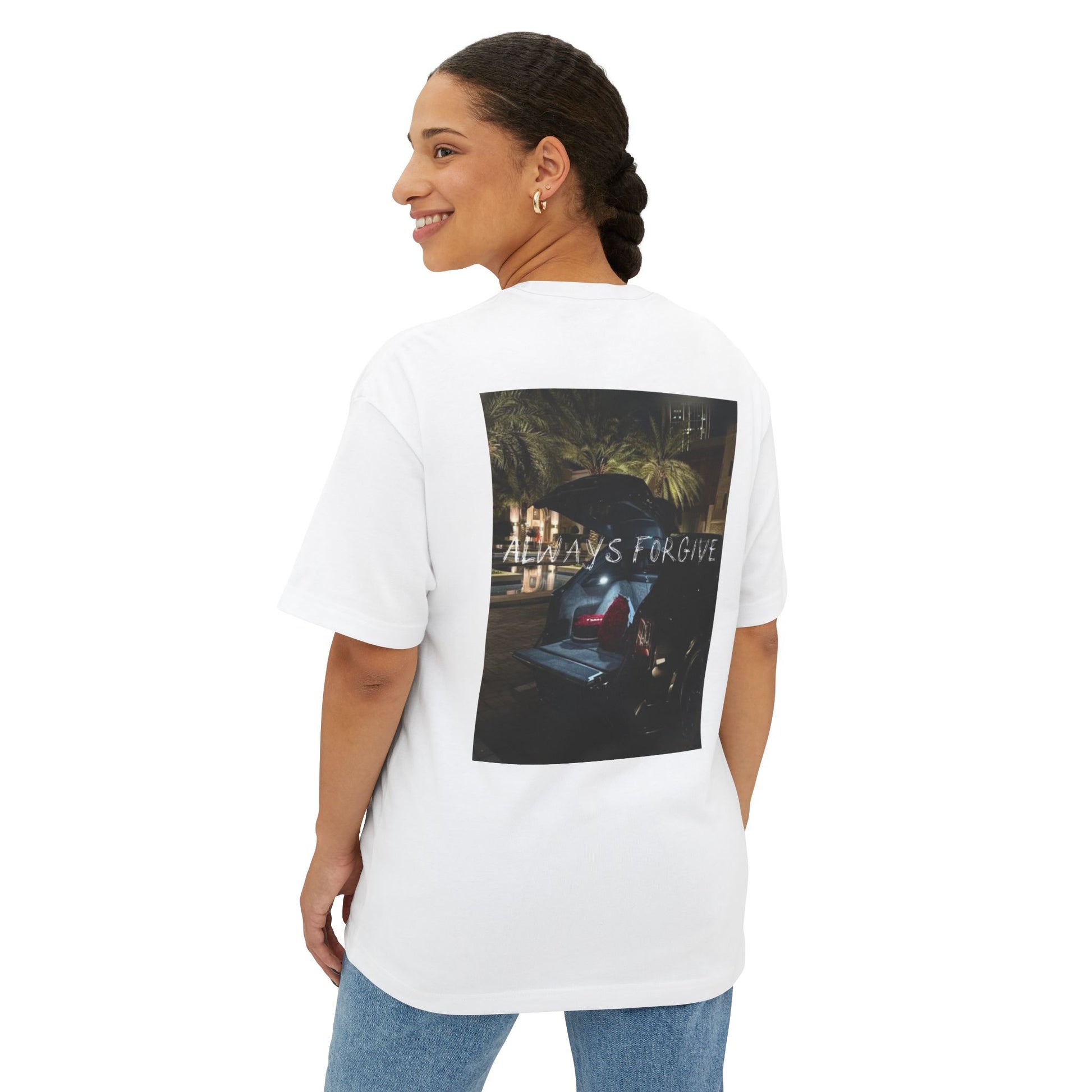 Chill Vibes Unisex Oversized Tee, Always Forgive Graphic Tee, Relaxed Fit T-Shirt, Casual Everyday Wear, Gift for Friends